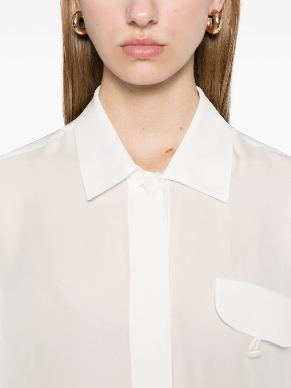 Emporio Armani White Silk Shirt image 2