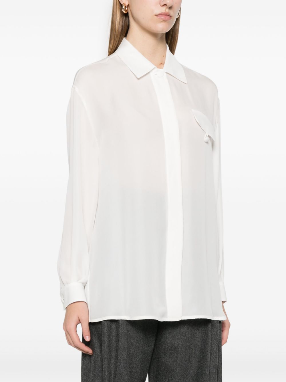 Emporio Armani White Silk Shirt image 3