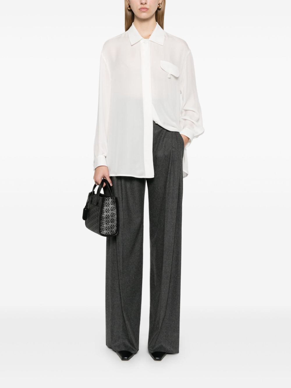 Emporio Armani White Silk Shirt image 4