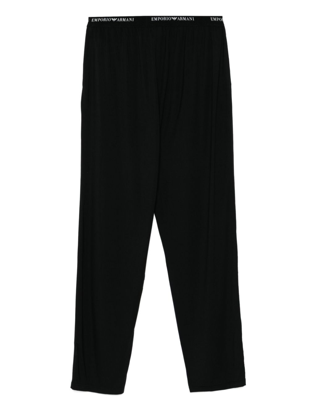 Emporio Armani Black Jersey Tapered Trousers image 1