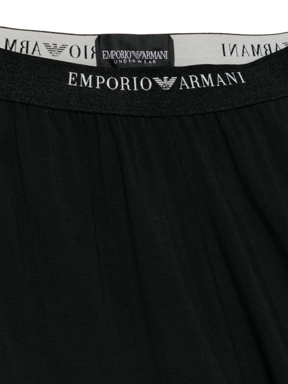 Emporio Armani Black Jersey Tapered Trousers image 2