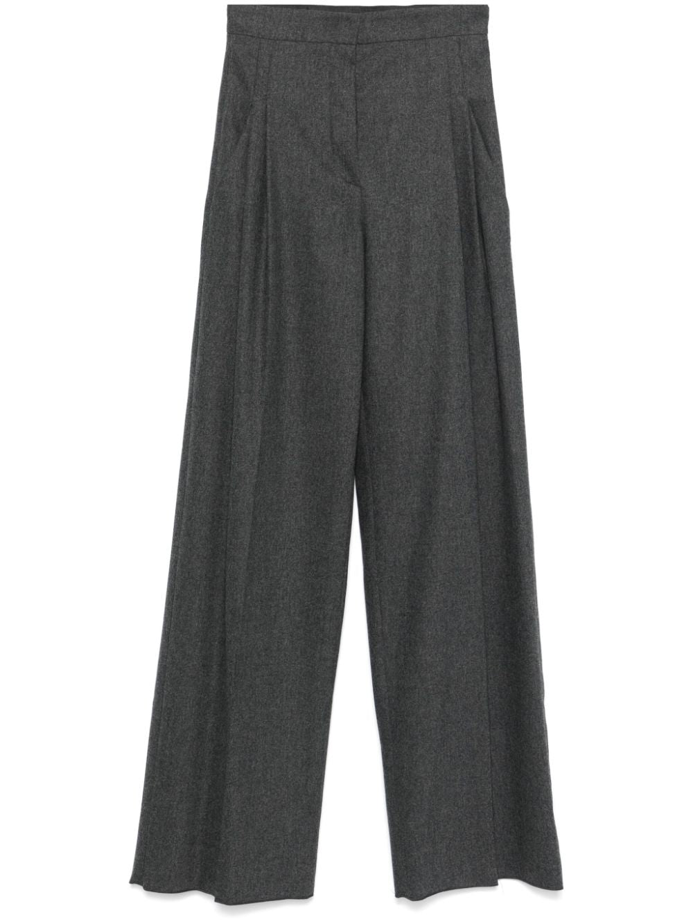 Emporio Armani Men's Grey Flannel Trousers with Pleats image 0