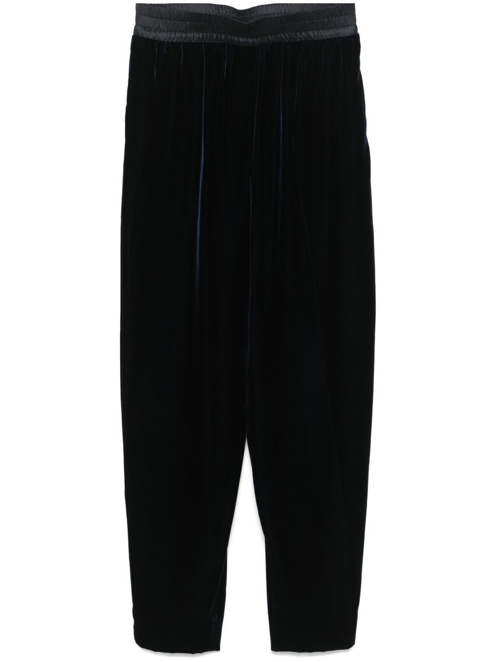 Emporio Armani Midnight Blue Velvet Trousers image 0