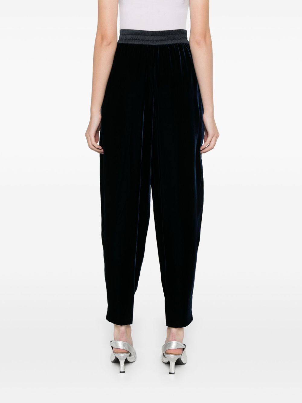 Emporio Armani Midnight Blue Velvet Trousers image 4