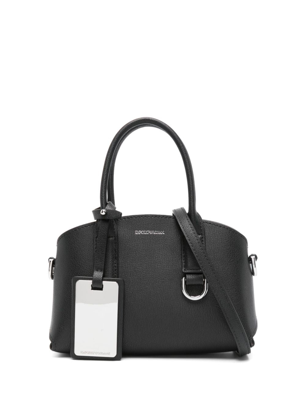 Emporio Armani Capsule Black Faux Leather Tote Bag image 0