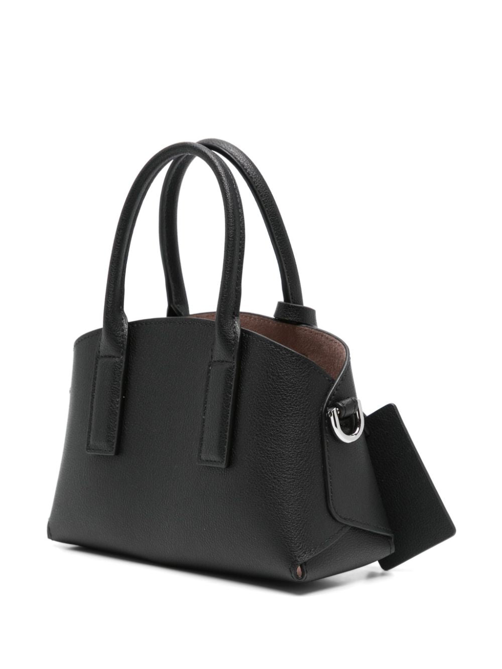 Emporio Armani Capsule Black Faux Leather Tote Bag image 3