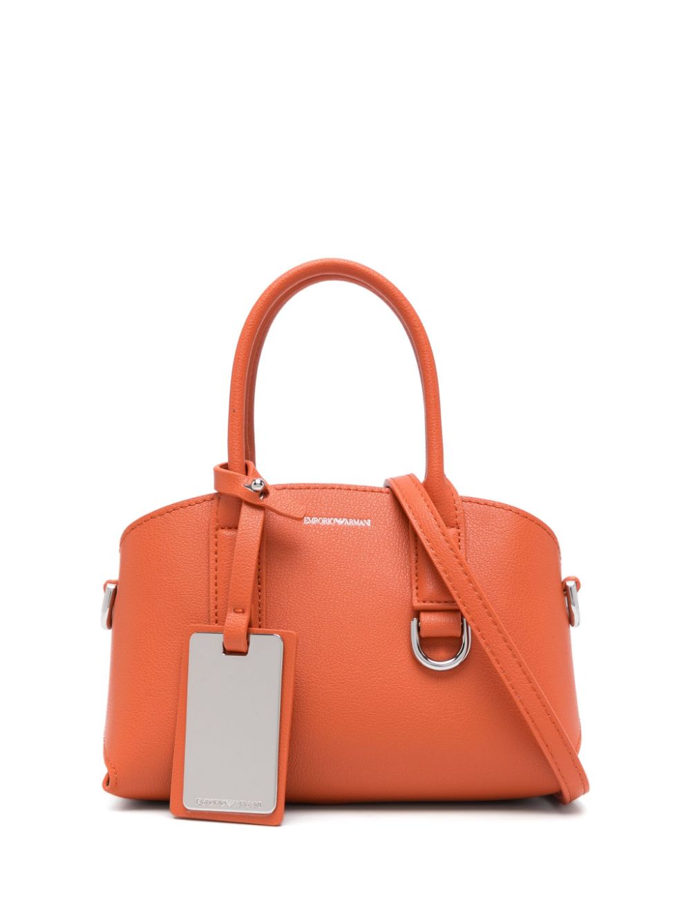 Emporio Armani Capsule Terracotta Orange Faux Leather Tote Bag image 0