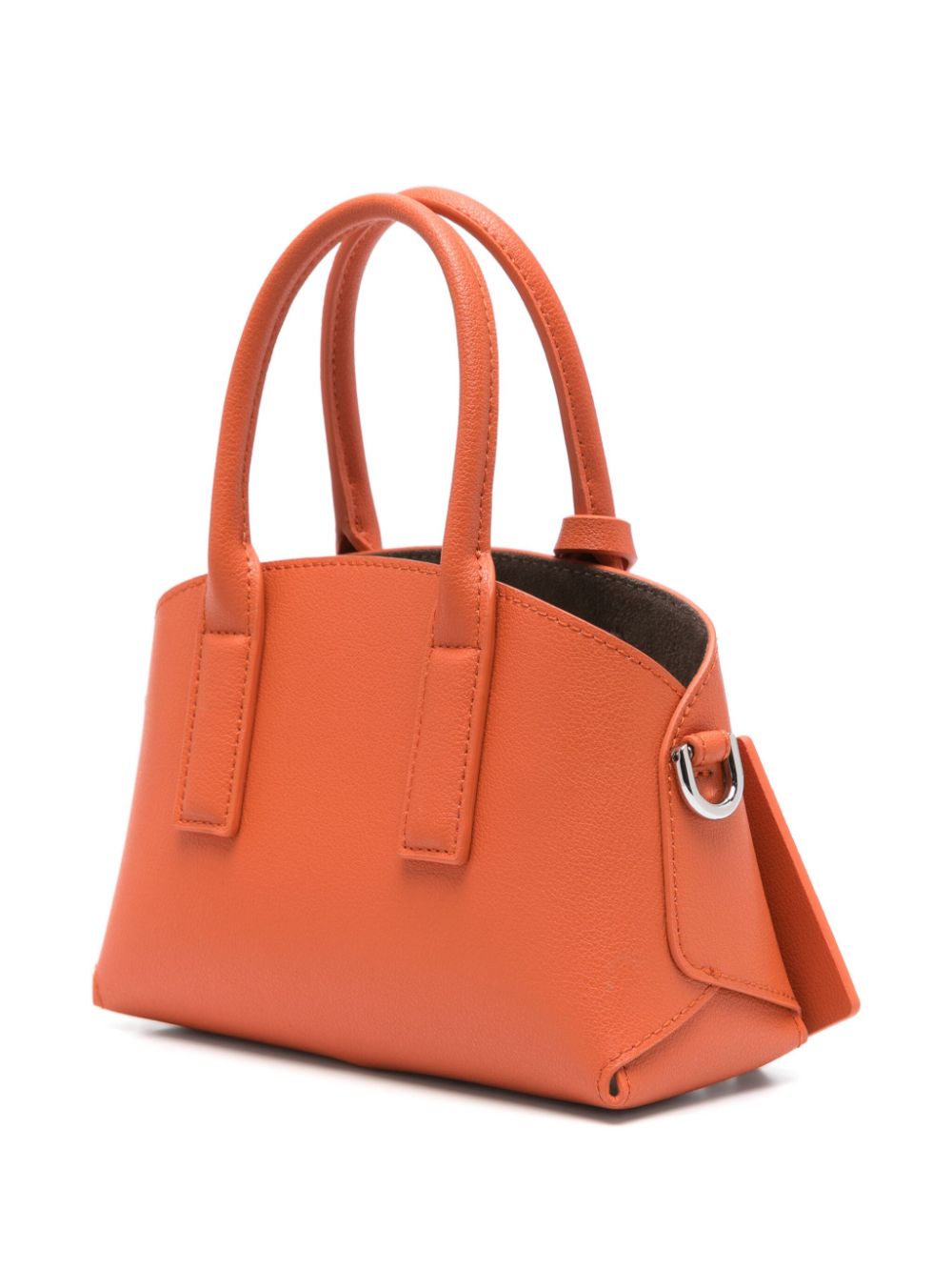 Emporio Armani Capsule Terracotta Orange Faux Leather Tote Bag image 5