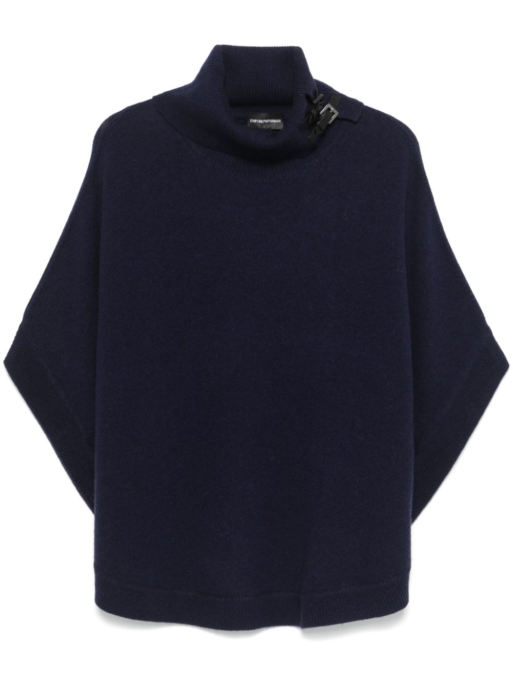 Emporio Armani Blue Wool-Cashmere Blend Cape Jacket image 0