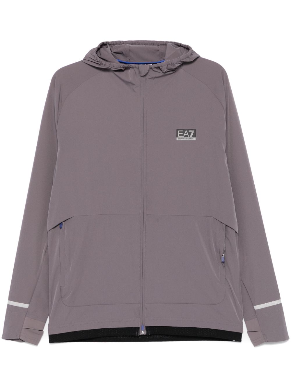 EA7 Men's Grey Ventus7 Technical Jersey with Reflective Detailing image 0