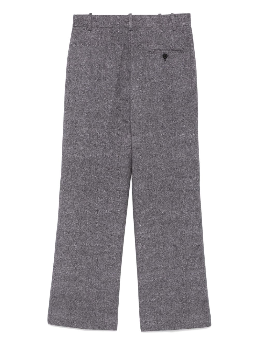 Circolo 1901 Grey Cotton Blend Trousers with Mélange Effect image 1