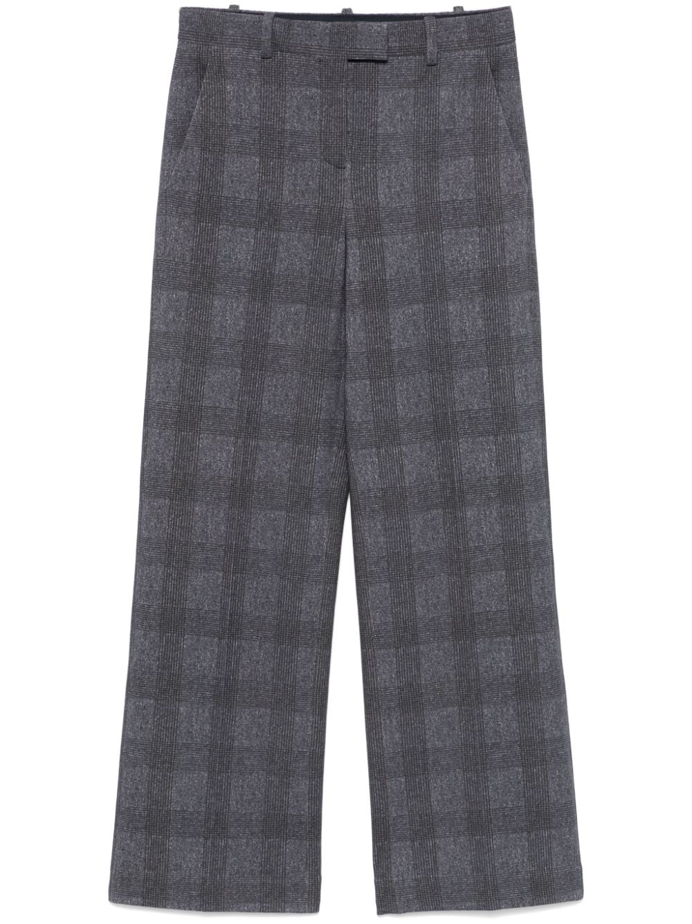 Circolo 1901 Blue Check Cotton Blend Trousers image 0