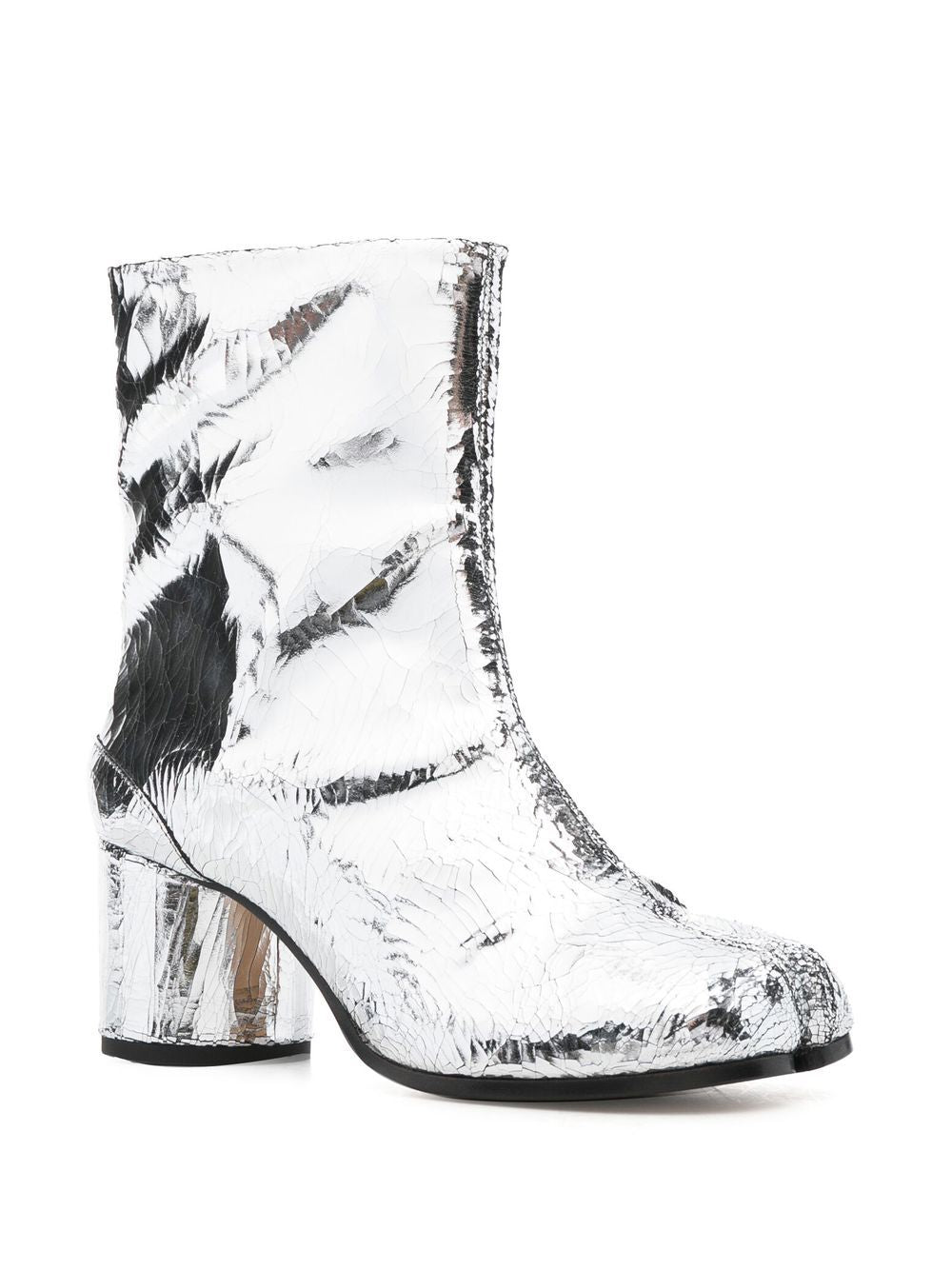 Maison Margiela Silver Calf Leather Ankle Boots image 3