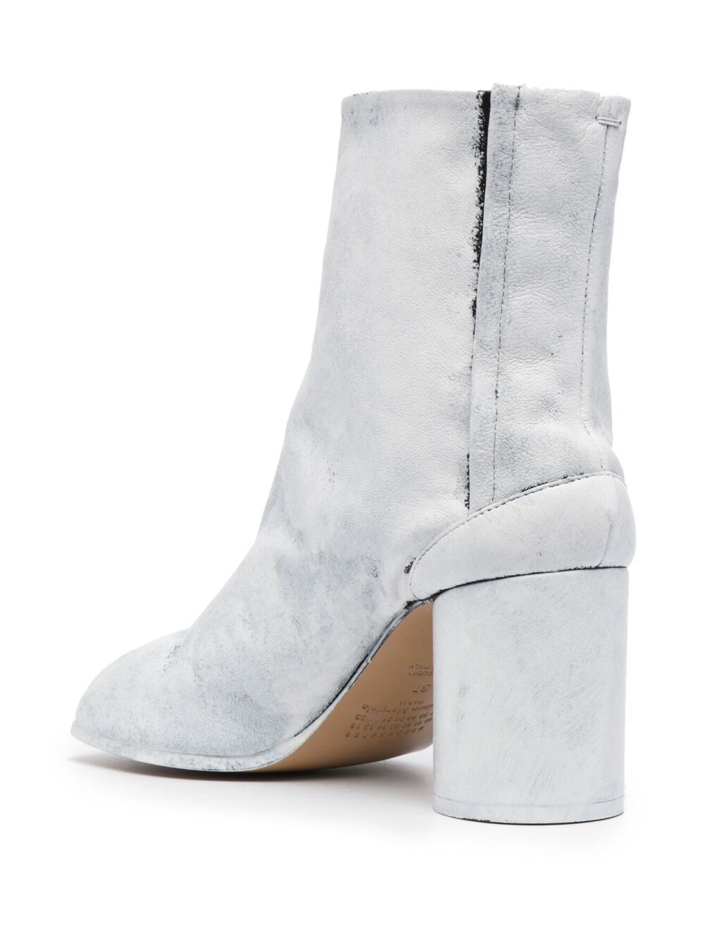 Maison Margiela White Leather Tabi Ankle Boots image 2