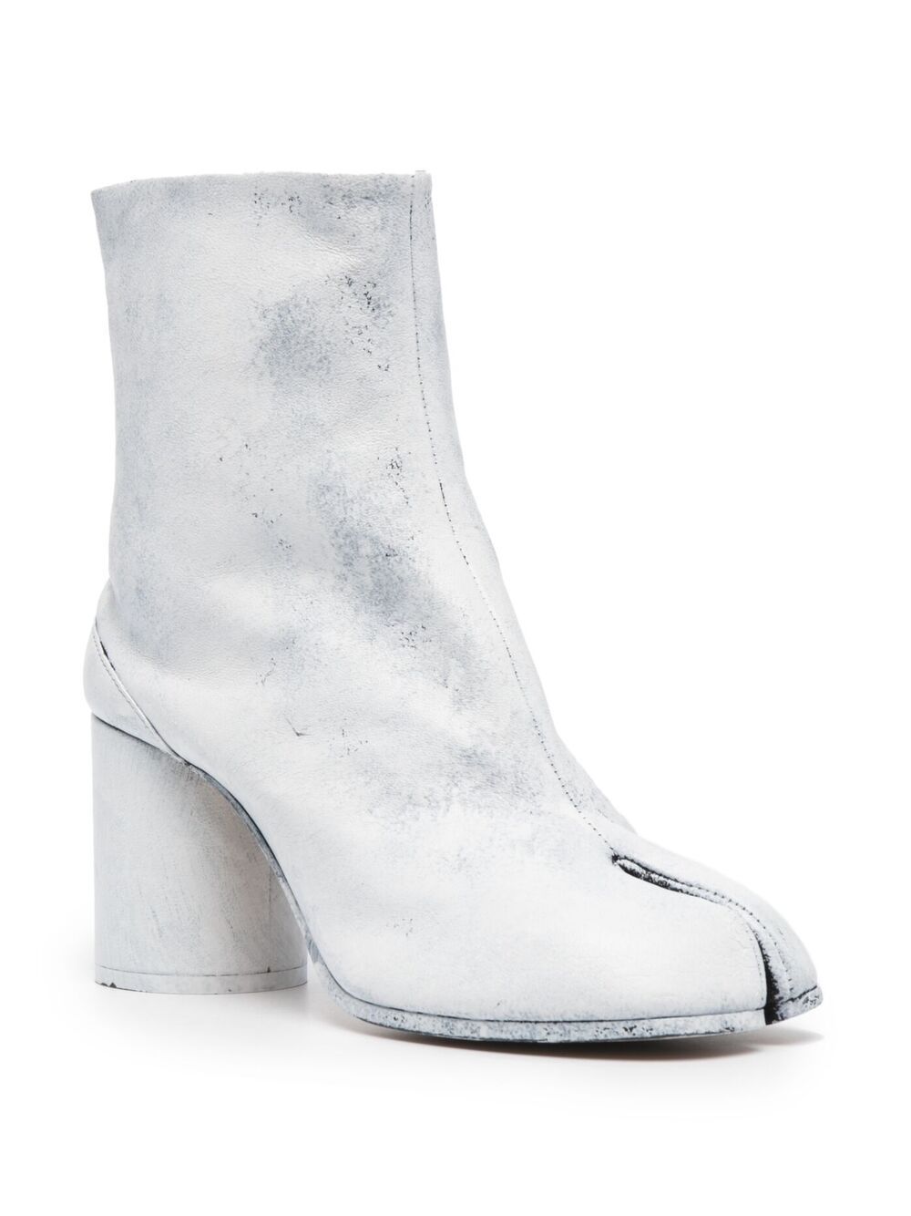 Maison Margiela White Leather Tabi Ankle Boots image 3