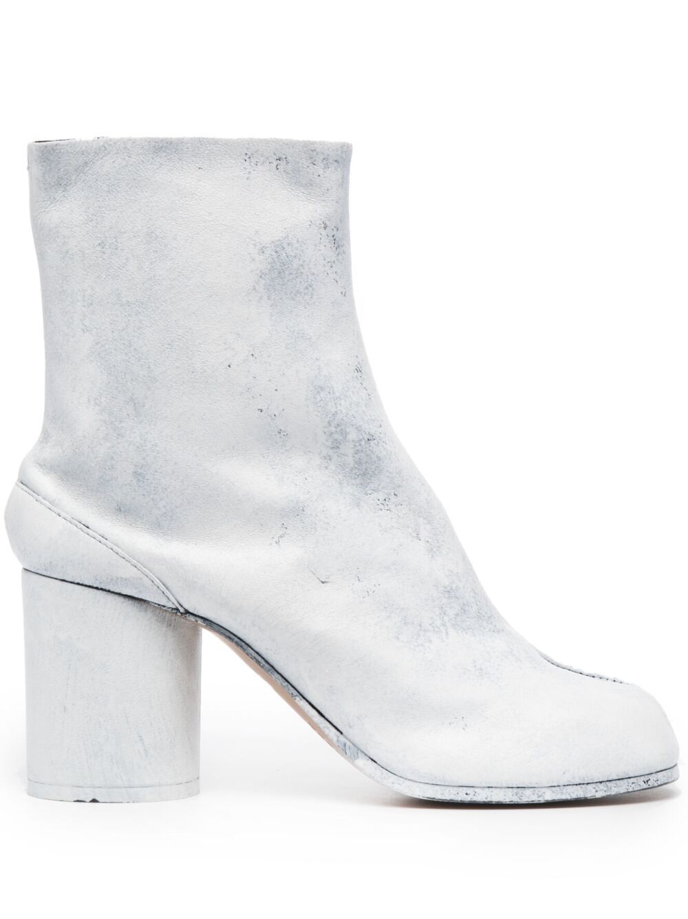 Maison Margiela White Leather Tabi Ankle Boots image 0