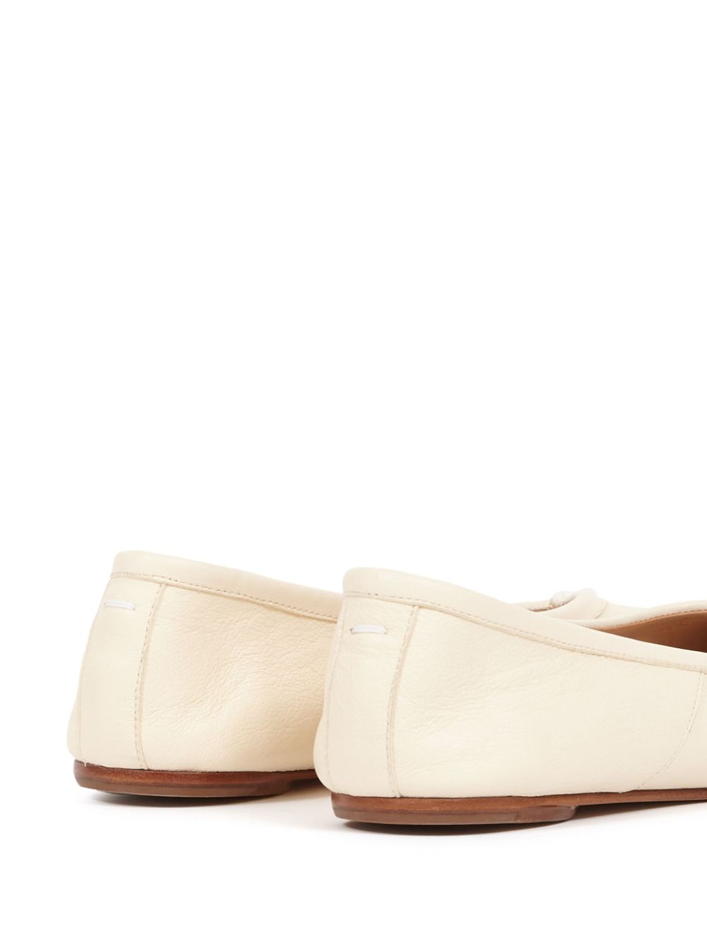 Maison Margiela White Leather Tabi Ballet Flats image 1