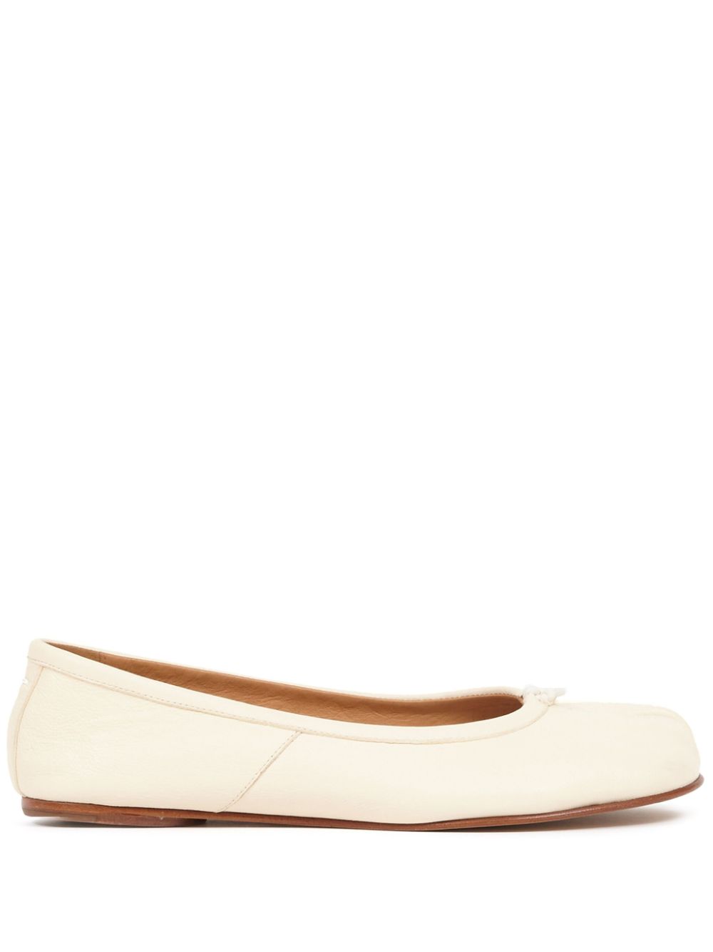 Maison Margiela White Leather Tabi Ballet Flats image 0