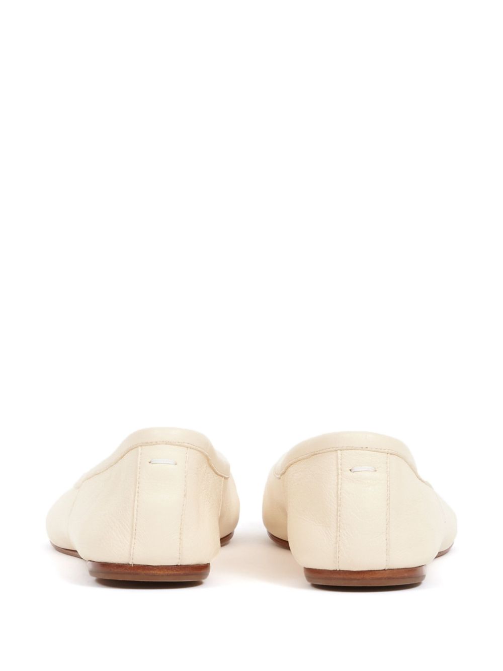 Maison Margiela White Leather Tabi Ballet Flats image 5