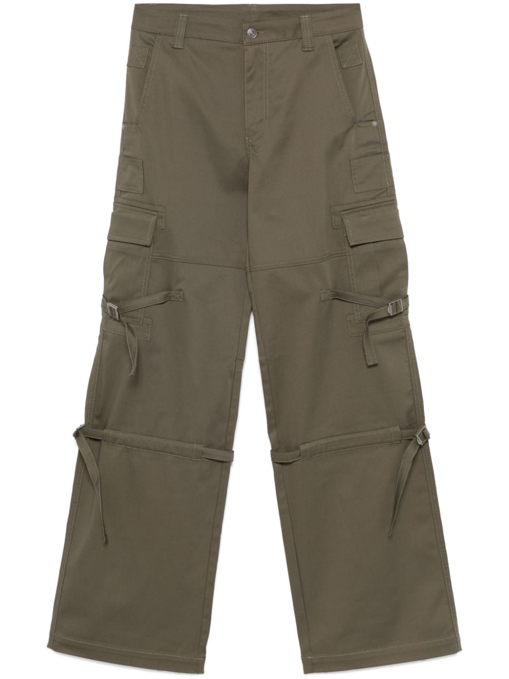 Ermanno Scervino Green Cotton Twill Straight Leg Trousers image 0