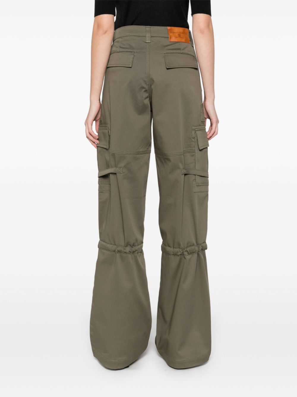 Ermanno Scervino Green Cotton Twill Straight Leg Trousers image 2