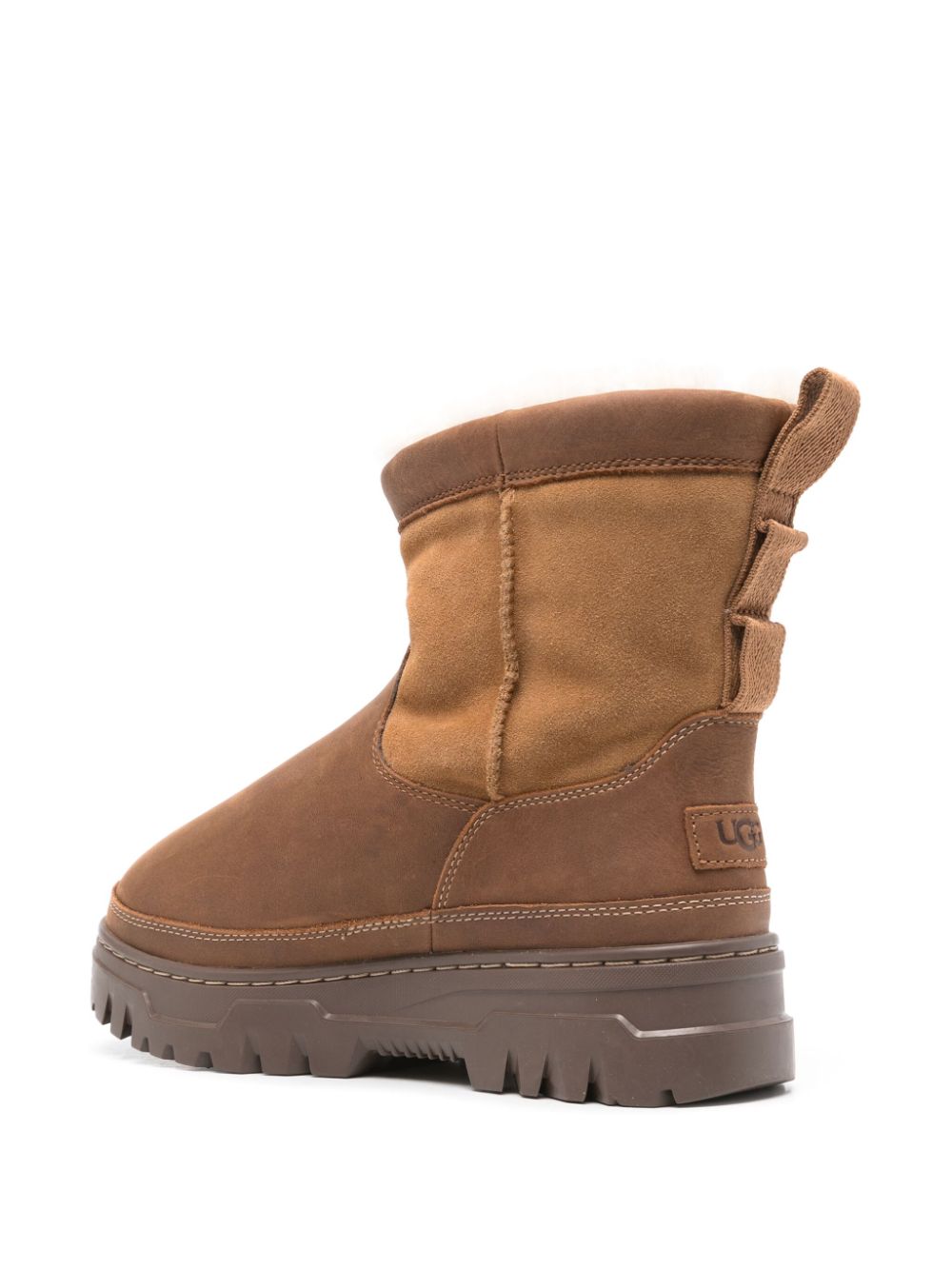 UGG Australia Women's Classic Short Chestnut Brown Suede Boots image 2