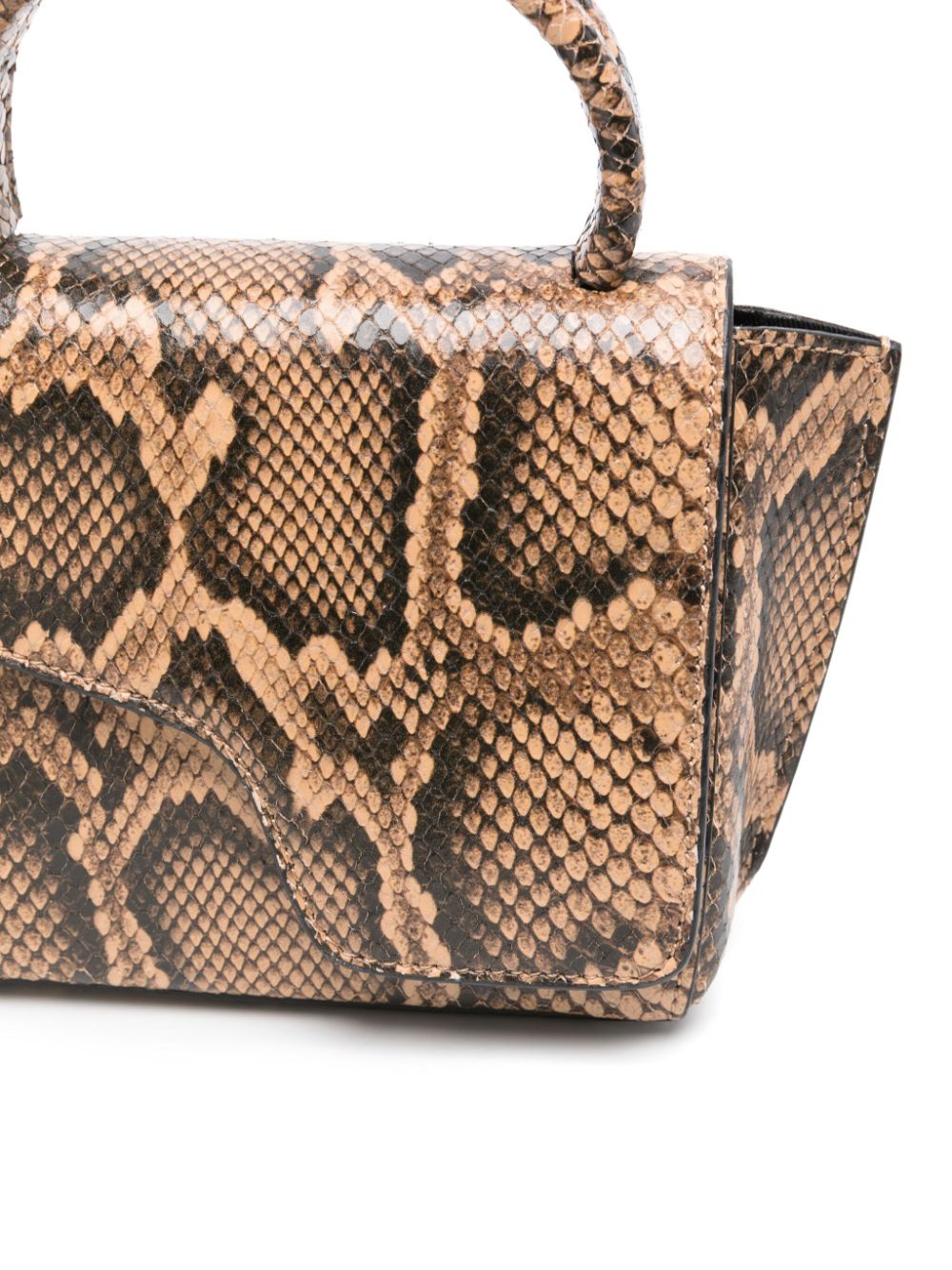 ATP Atelier Our Bags Snakeskin Print Leather Tote Bag - Beige image 1