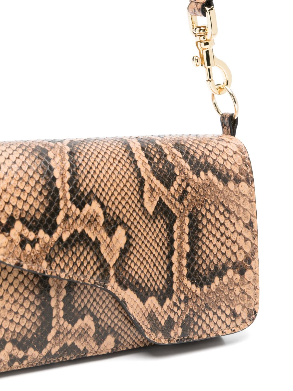 ATP Atelier Our Bags Beige Snakeskin Leather Top Handle Bag image 1