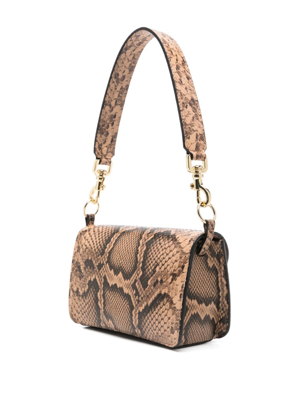 ATP Atelier Our Bags Beige Snakeskin Leather Top Handle Bag image 2