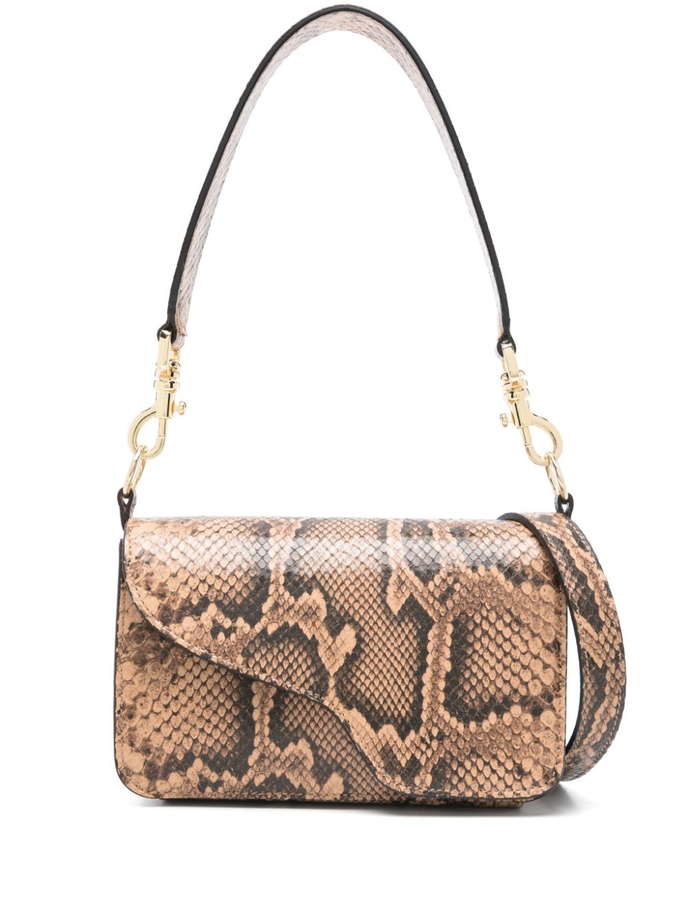 ATP Atelier Our Bags Beige Snakeskin Leather Top Handle Bag image 0