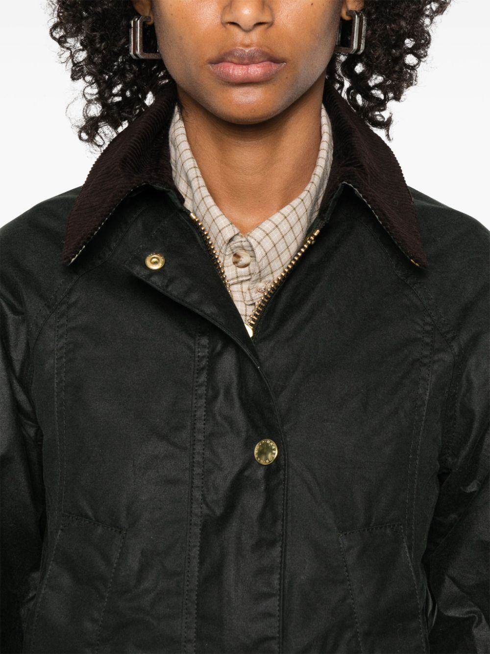 Barbour Green Waxed Cotton Jacket image 1