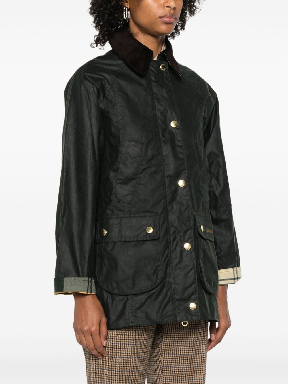 Barbour Green Waxed Cotton Jacket image 4