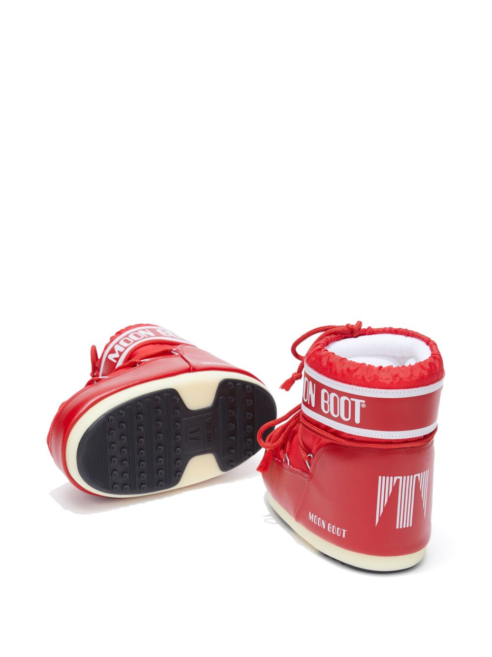 Moon Boot Red Logo-Tape Ankle Boots image 1