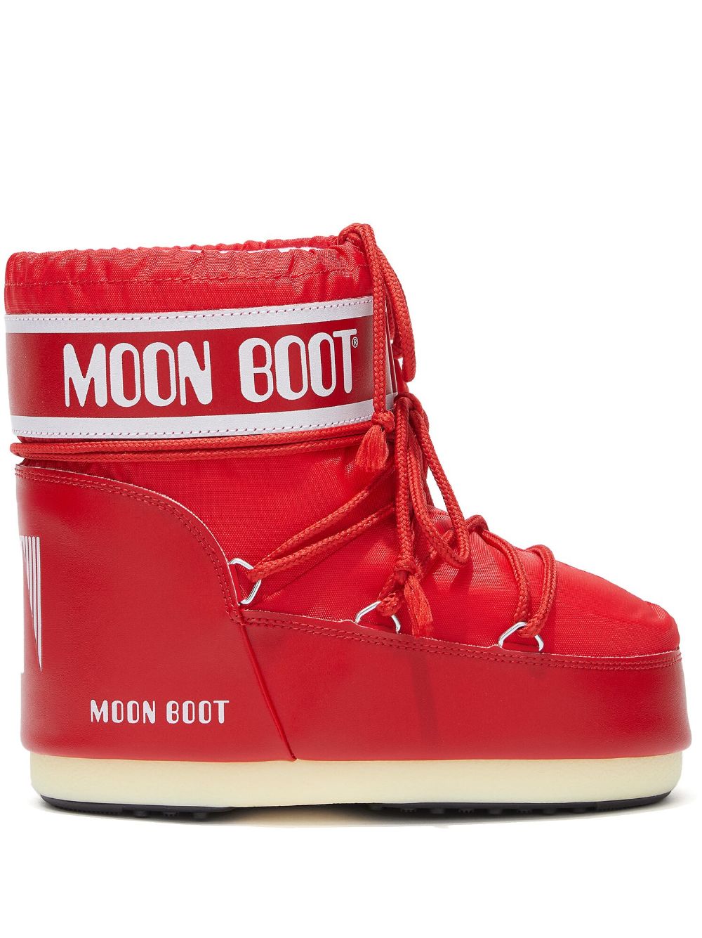 Moon Boot Red Logo-Tape Ankle Boots image 0