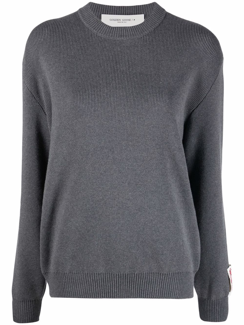 Golden Goose Dany Ribbed Crewneck Sweater in Grey image 0