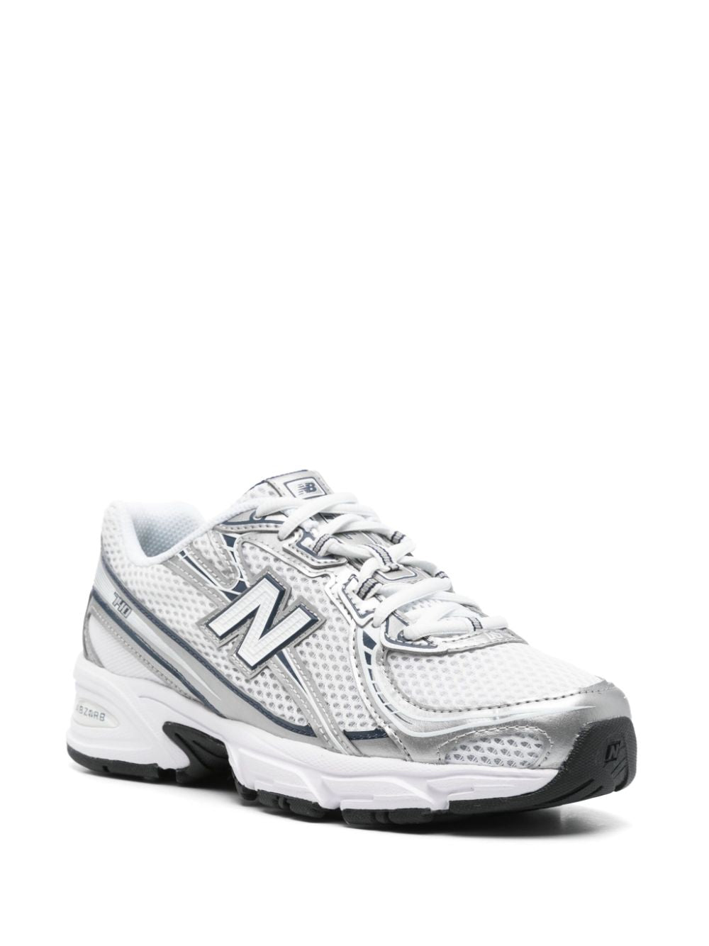 New Balance Classic White Mesh Sneakers for Men image 3