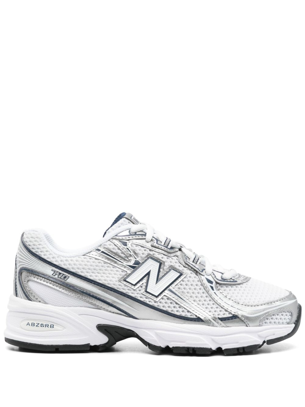 New Balance Classic White Mesh Sneakers for Men image 0