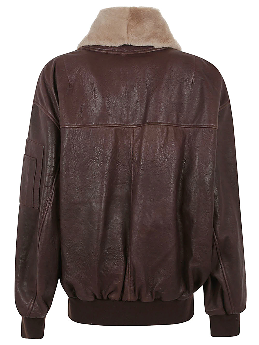 ENES Leather Coat - Brown image 1