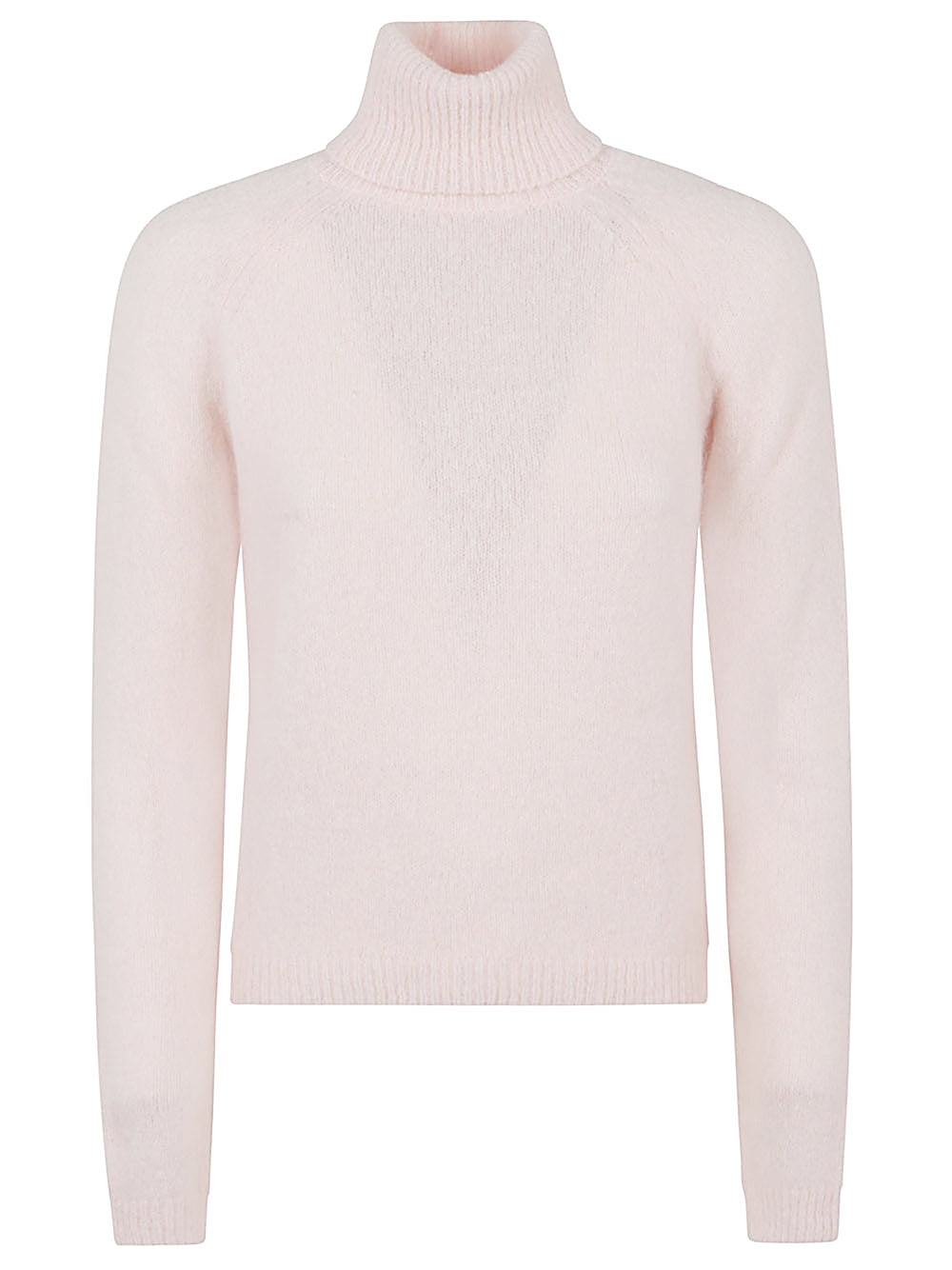 Women's Pink High-Neck Long-Sleeve Sweater image 0