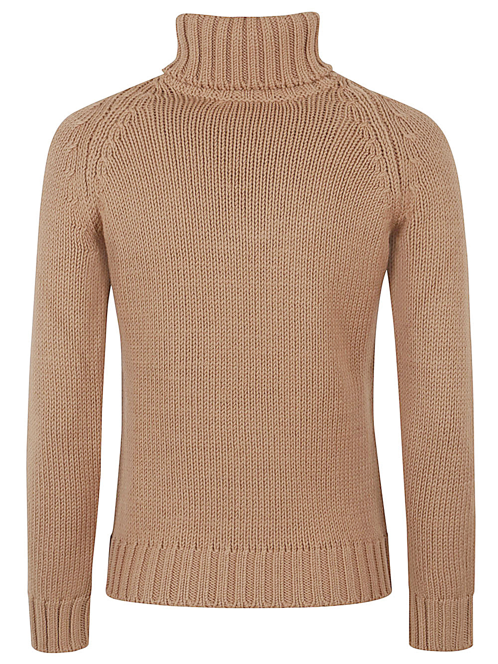 Camel Wool High-Neck Sweater image 1