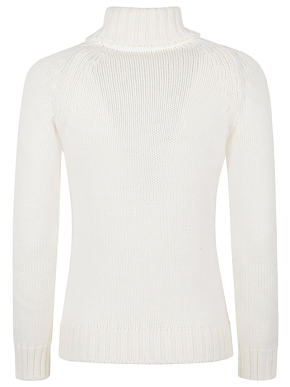 Women's White Wool High-Neck Sweater image 1