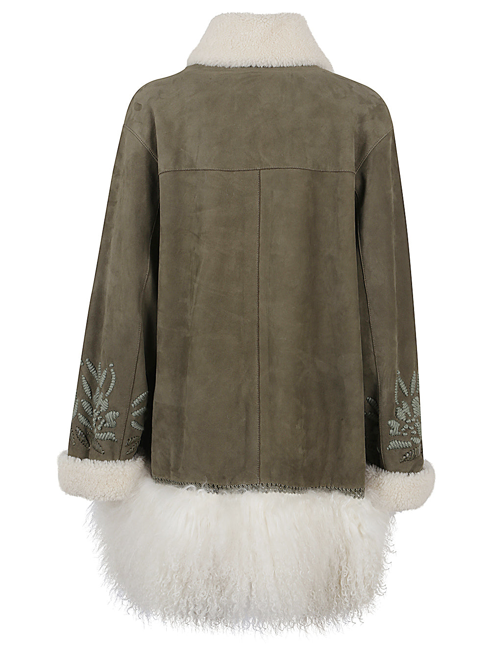 Ermanno Scervino Green Wool-Blend Coat image 1