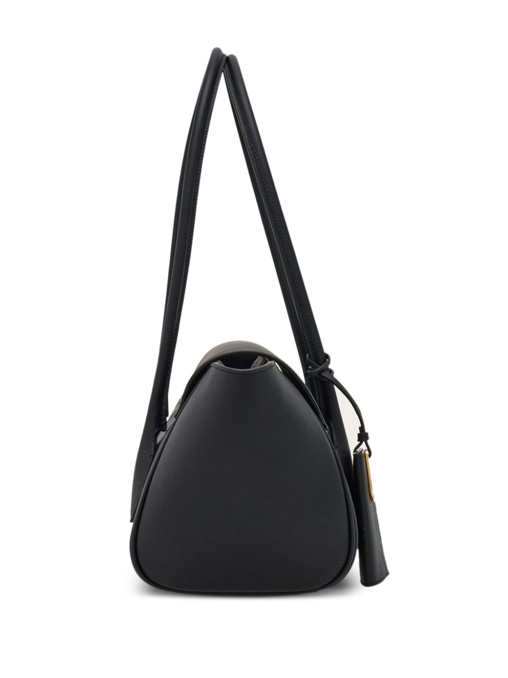 Salvatore Ferragamo Black Calf Leather Top Handle Bag image 1