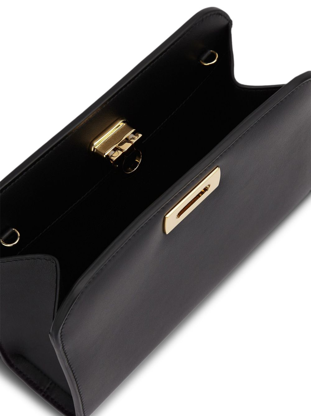 Salvatore Ferragamo Black Diana Mini Leather Shoulder Bag image 1