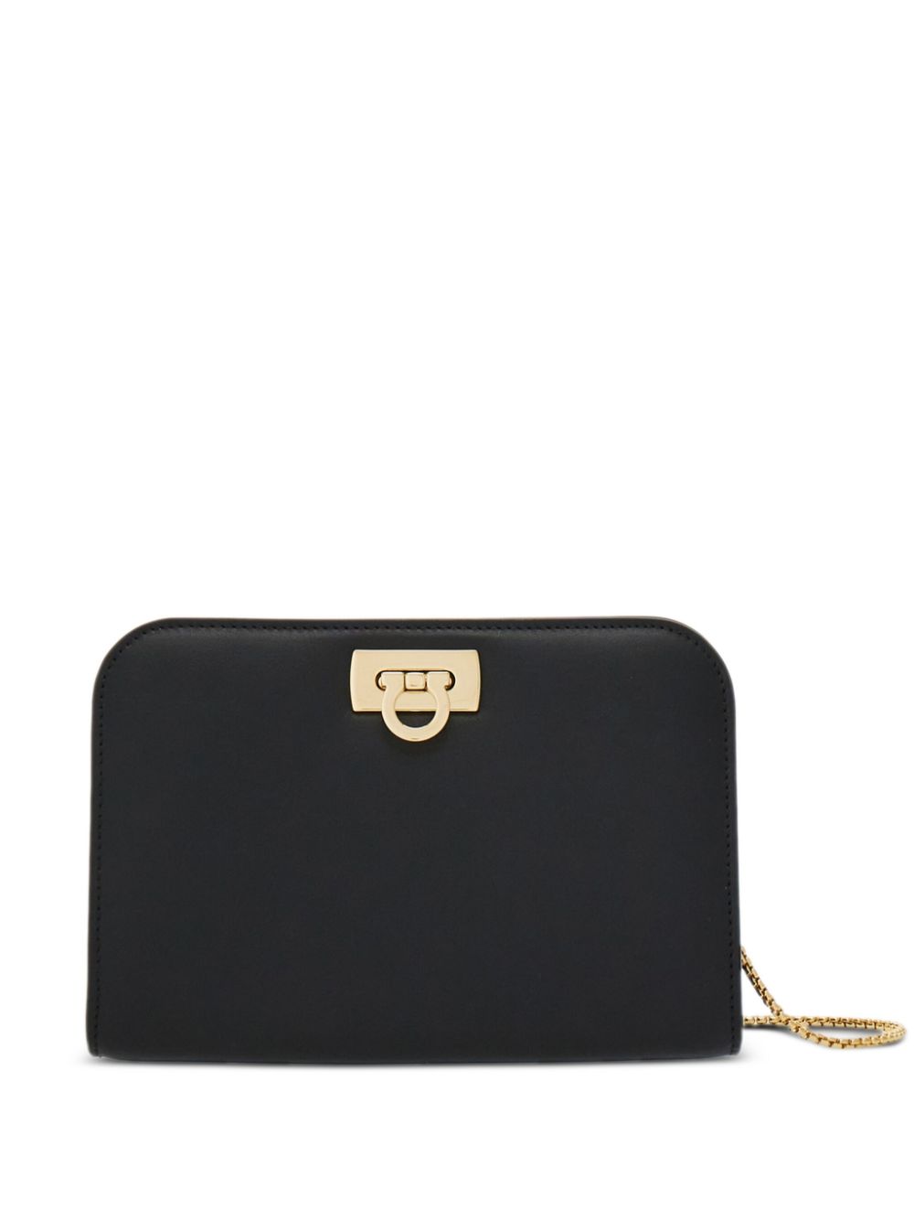 Salvatore Ferragamo Black Diana Mini Leather Shoulder Bag image 0