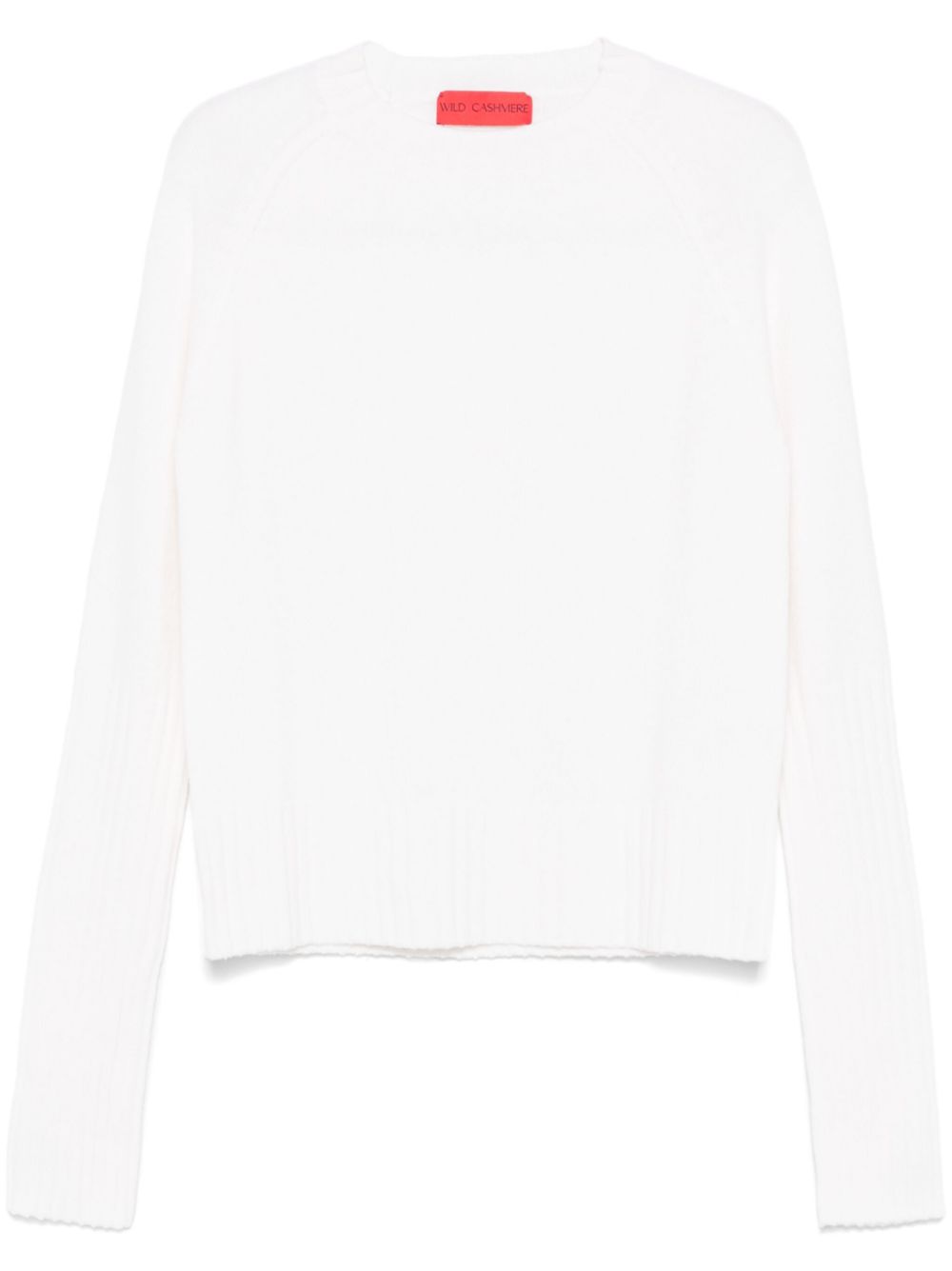 WILD CASHMERE White Folded Cuff Sweater image 0