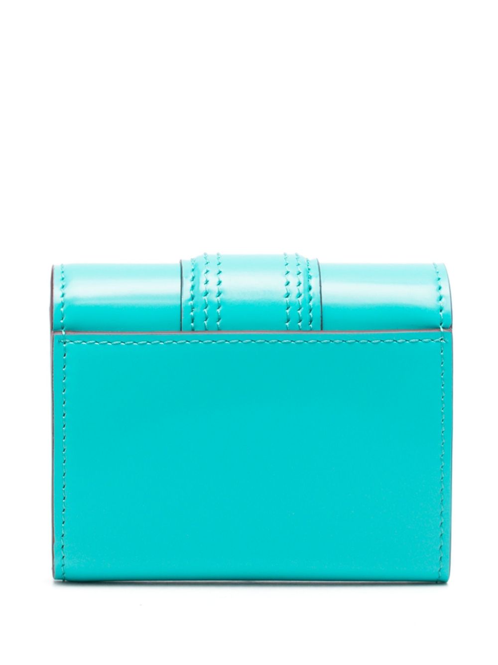 JACQUEMUS Le Bambino Compact Clear Blue Leather Wallet image 1