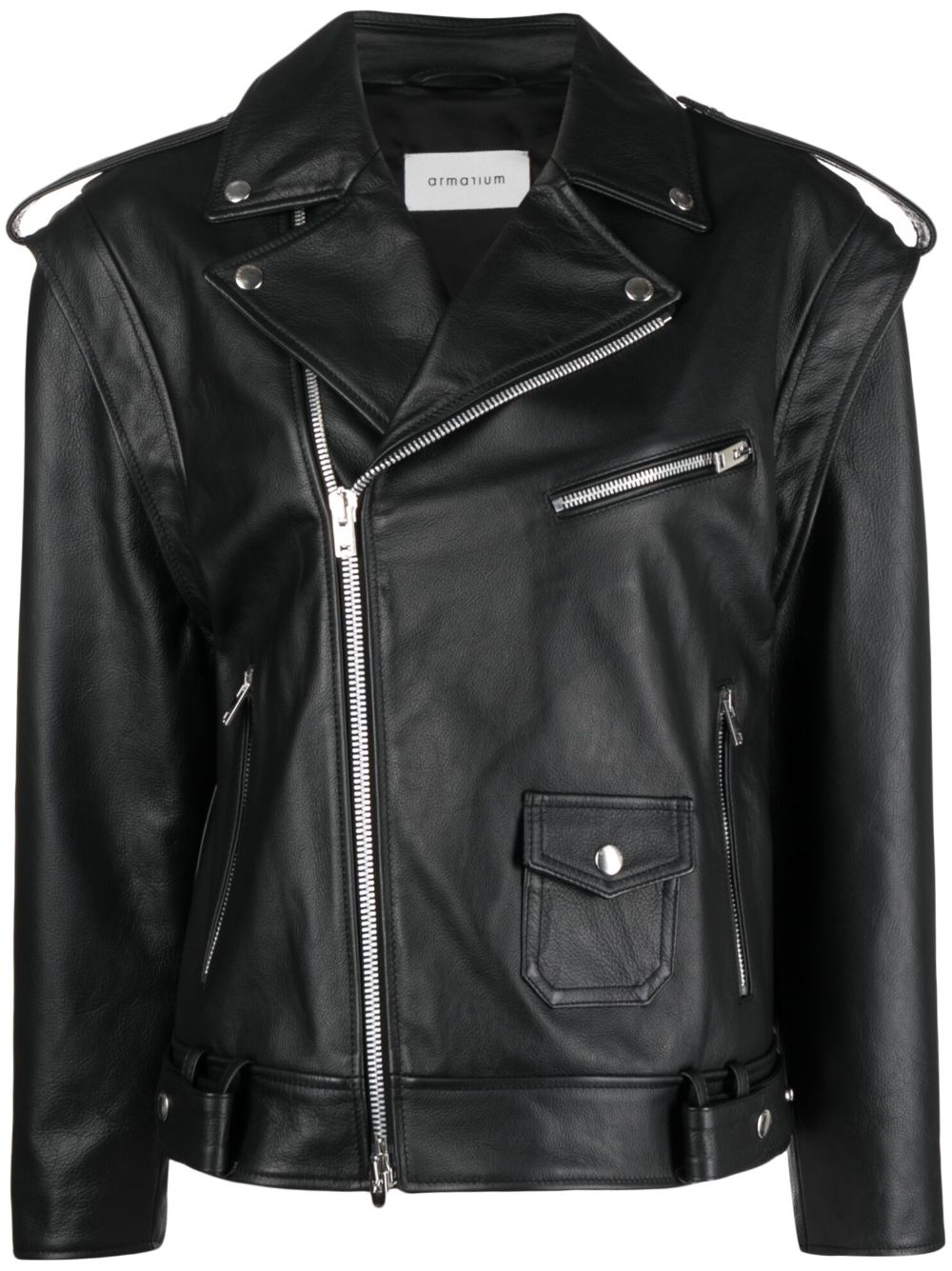 ARMARIUM Women's Black Lambskin Leather Jacket image 0