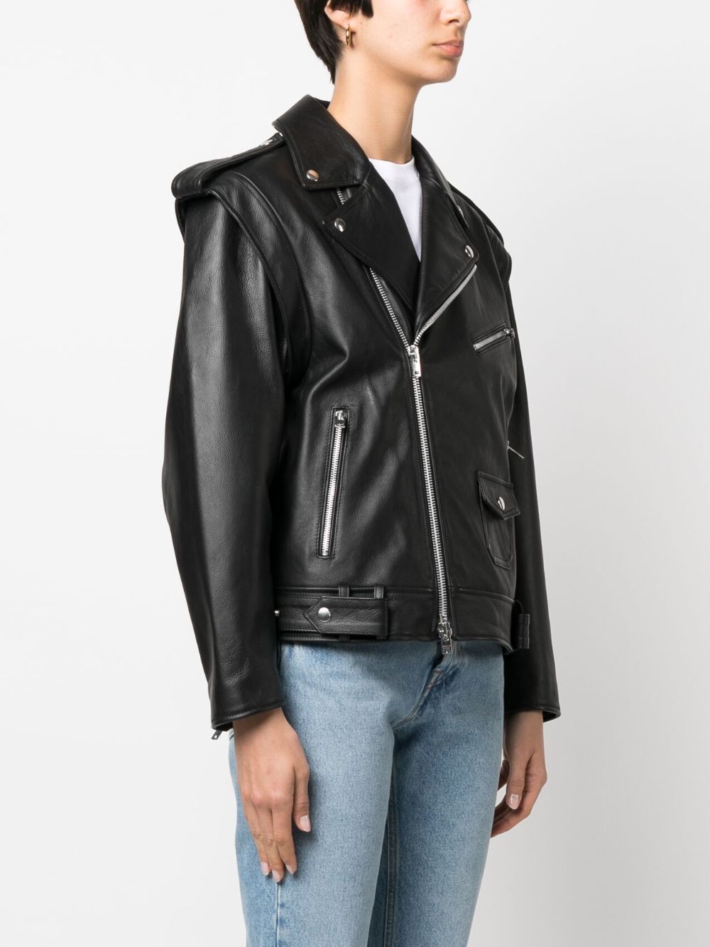 ARMARIUM Women's Black Lambskin Leather Jacket image 3