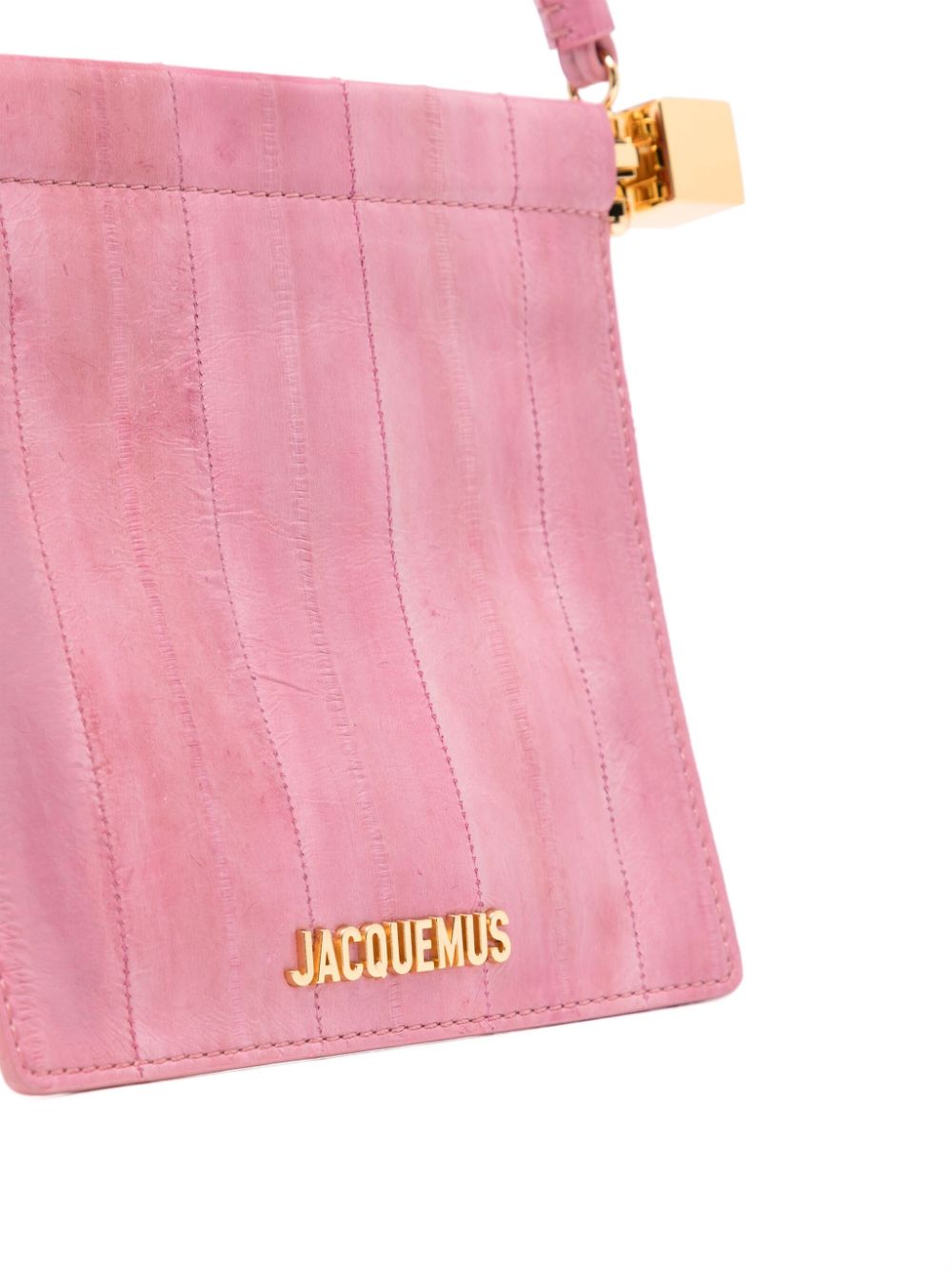 JACQUEMUS Pink Leather Wallet with Gold-Tone Hardware image 1